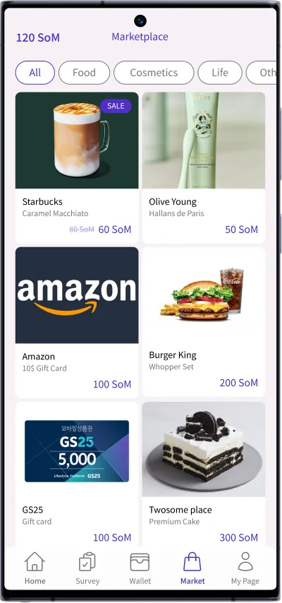 FingeRate App Marketplace screen